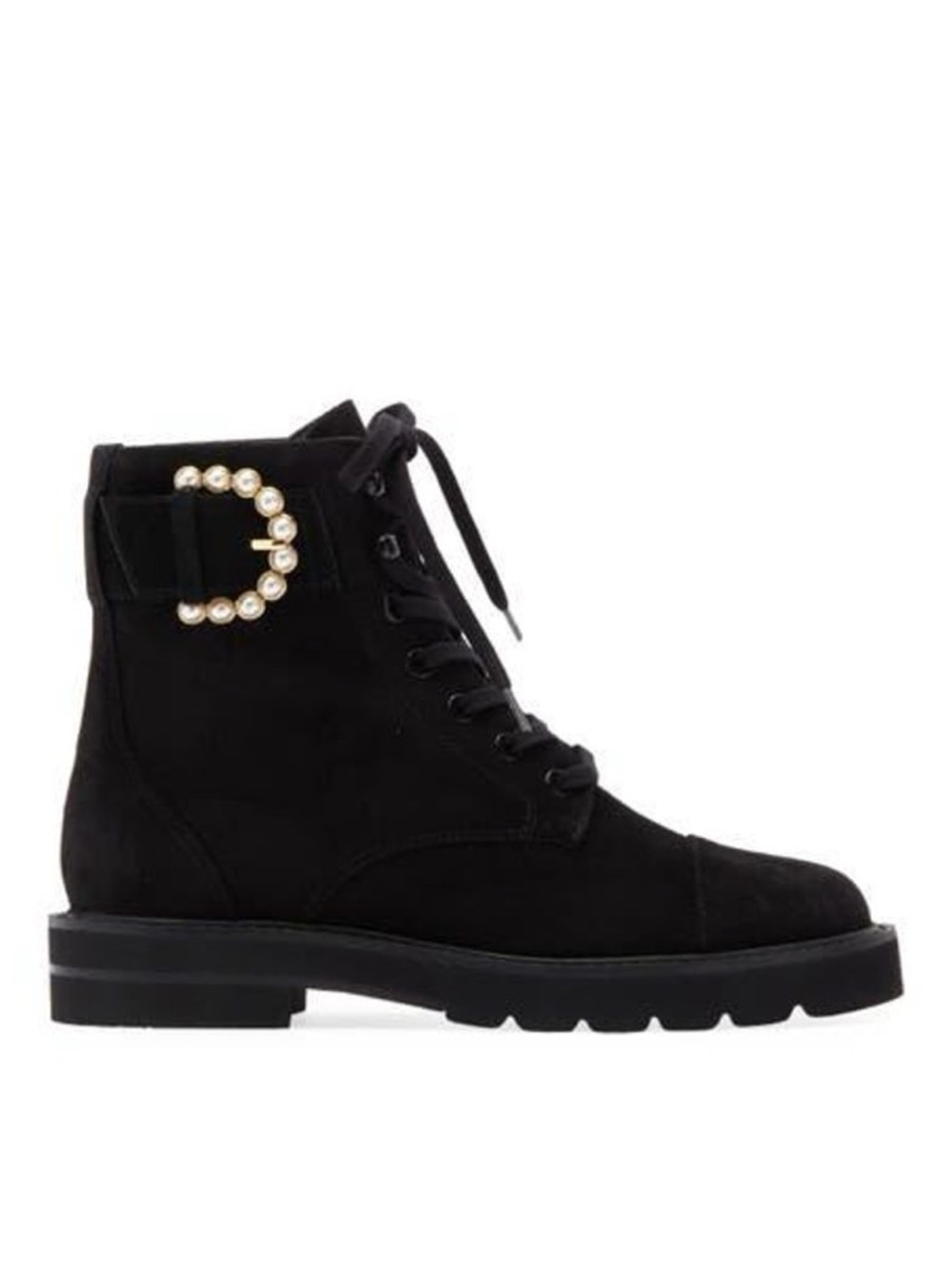 New Stuart Weitzman Piper Lift Bootie Black Suede Sz 8